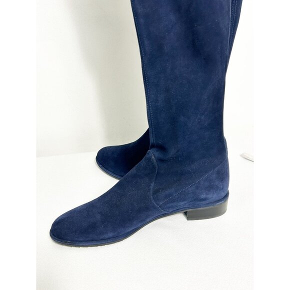 Stuart Weitzman Lowland Suede Over The Knee Boots in Blue - Sz 10M - Picture 5 of 14
